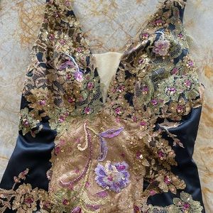 Gorgeous black with lace dress.